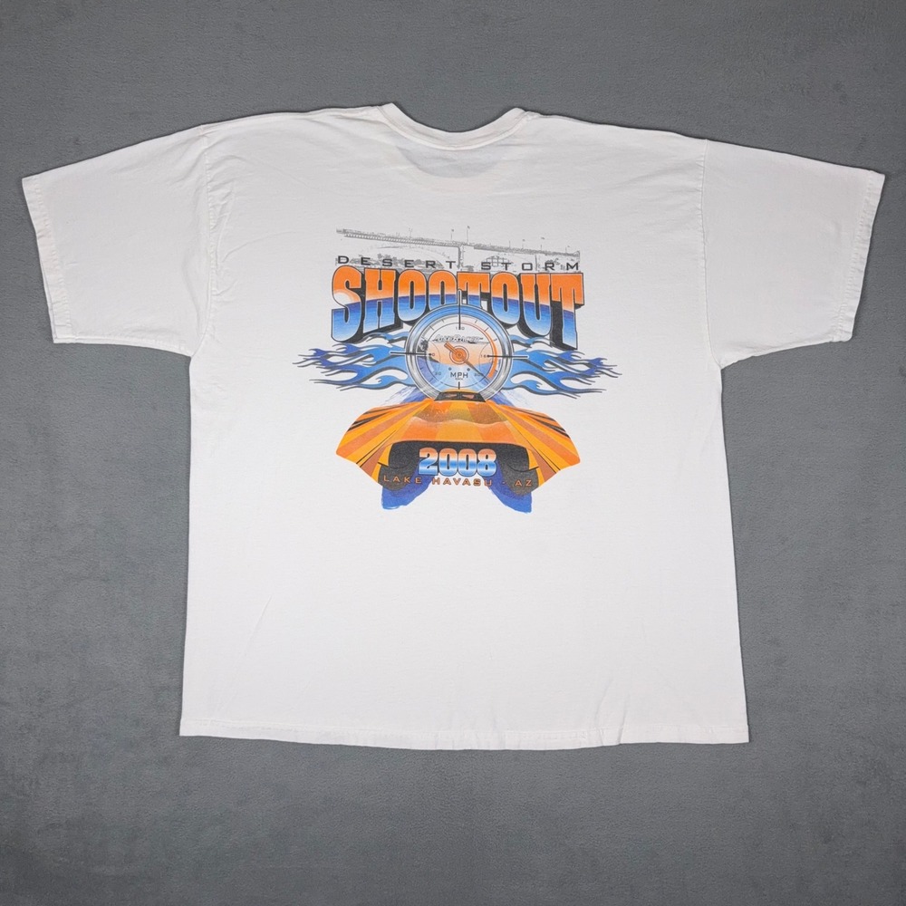 2008 Desert Storm Shootout Lake Havasu T-Shirt White Teague Marine 2XL